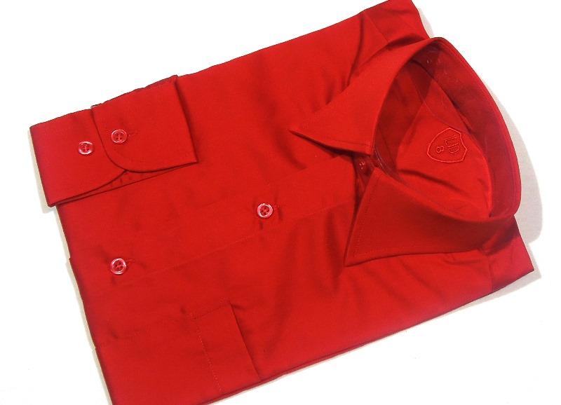  Красная рубашка для мальчика сатин 2 