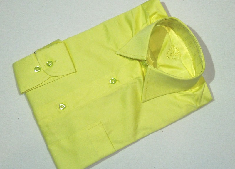  Жёлтая рубашка для мальчика сатин 4 