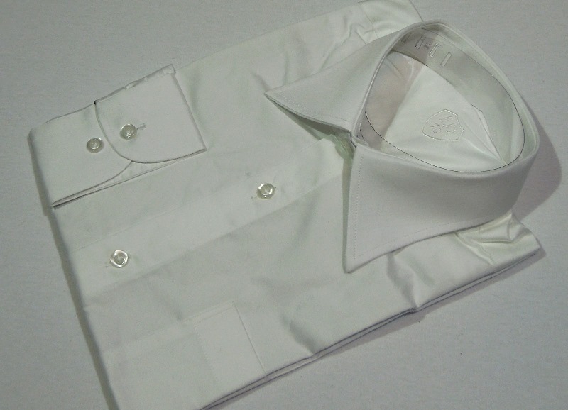  Белая рубашка для мальчика сатин 15 