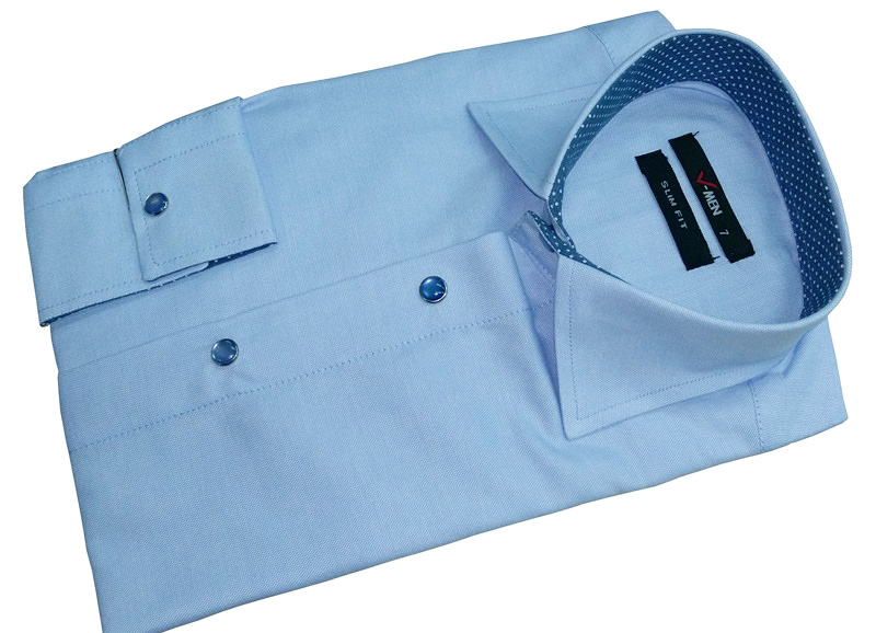  нежно - голубая рубашка для мальчика 1-83, на кнопках 