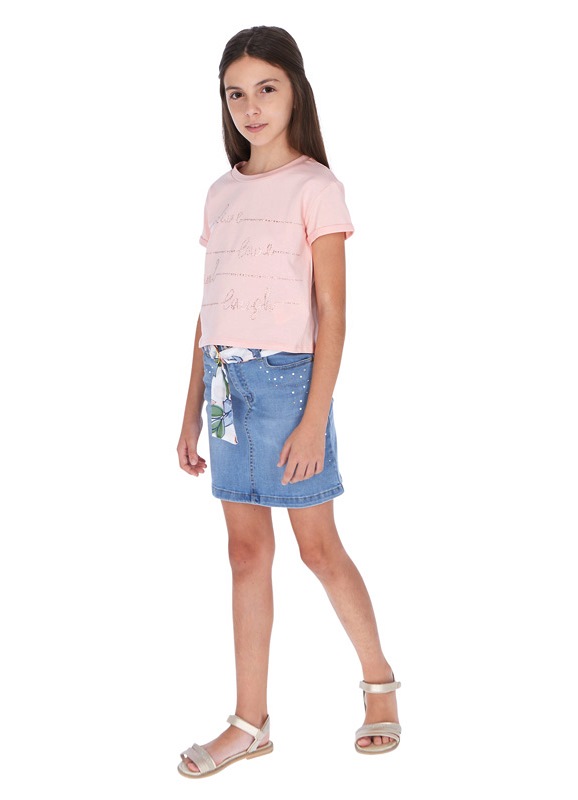  Джинсовая юбка для девочки подростка с поясом  6952 - 61, Майорал, Испания 